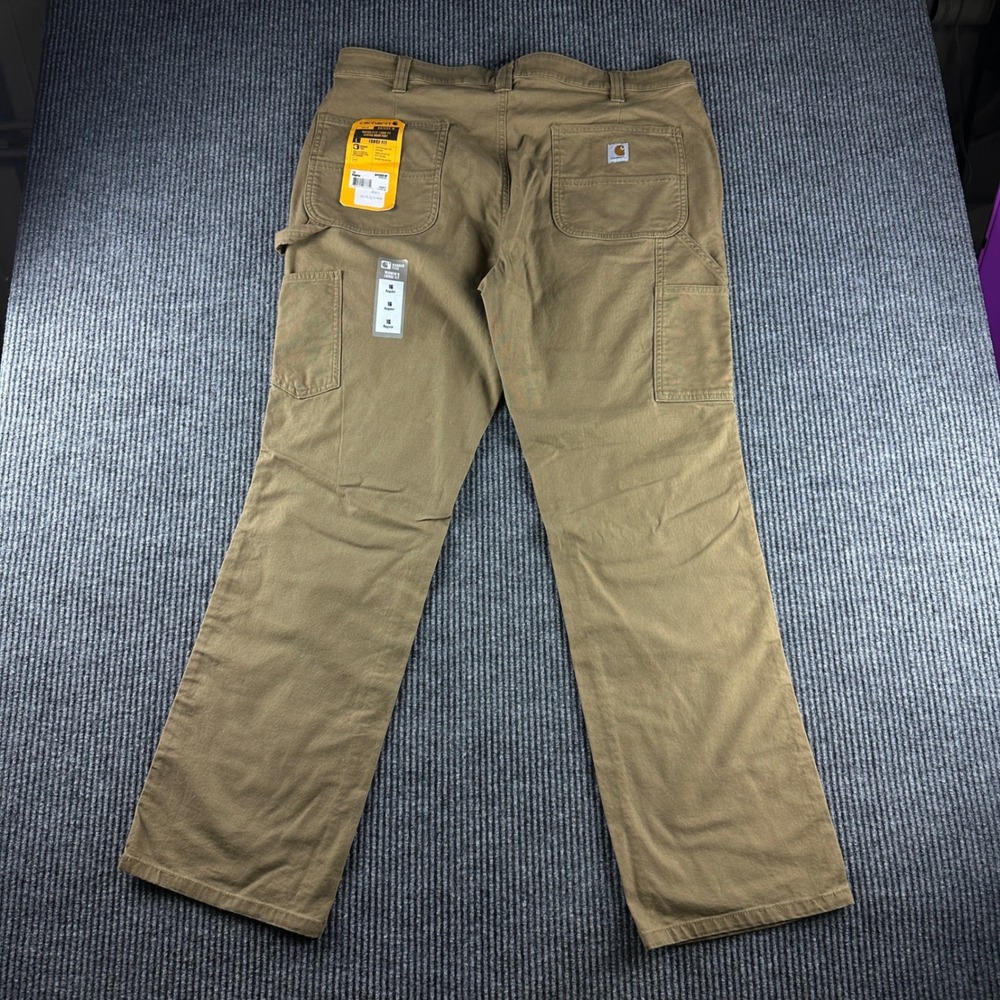 Carhartt Rugged Flex Loose Fit Canvas Work Pant Brown BN2080-W Mens 16 Regular